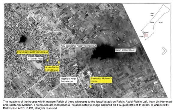 Satellite imagery Rafah 1 August 2014